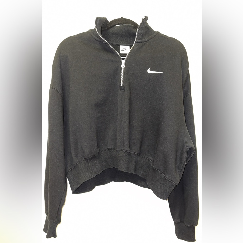 Nike Women's XL Black Half-Zip Sweatshirt